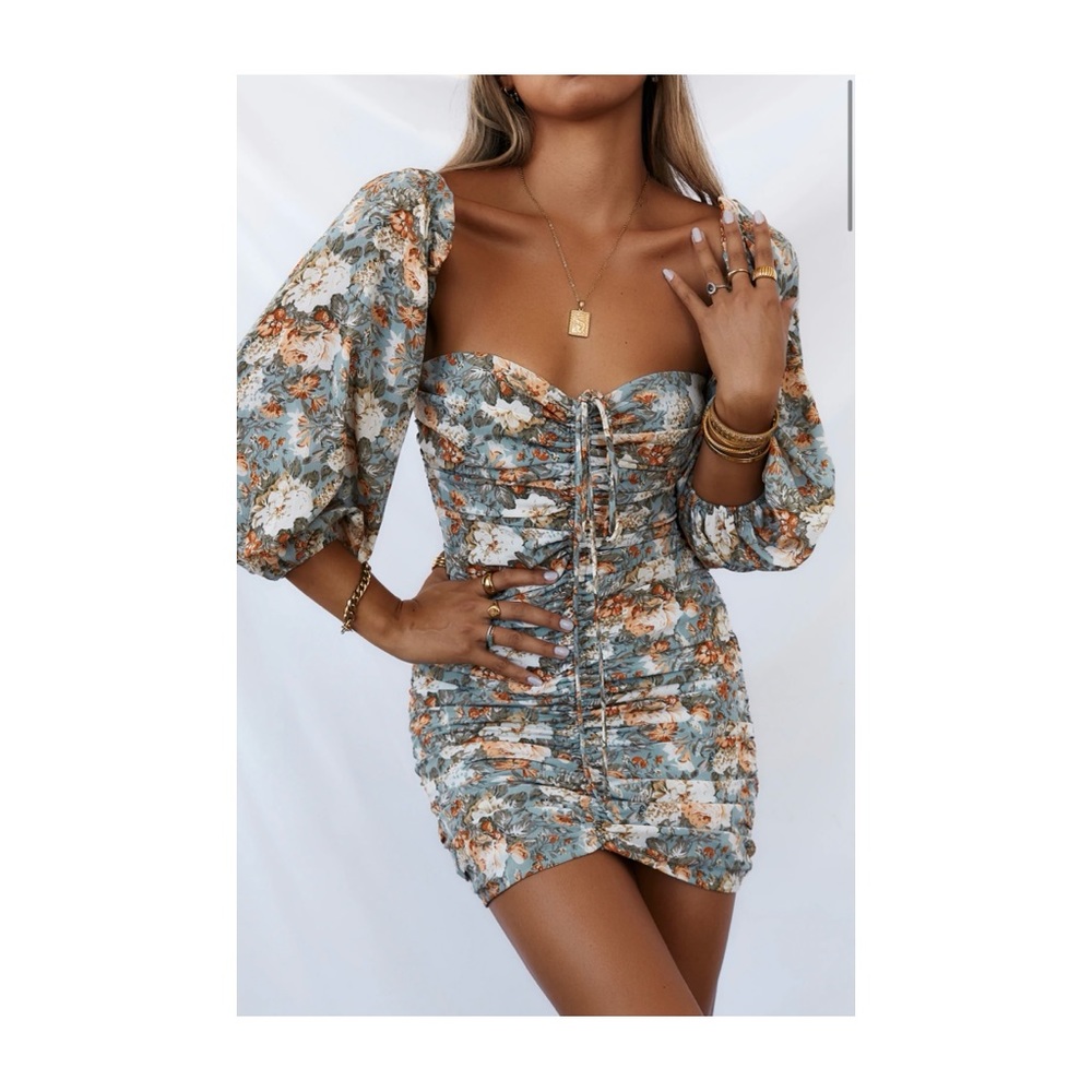 Hello Molly Basque Country dress sage